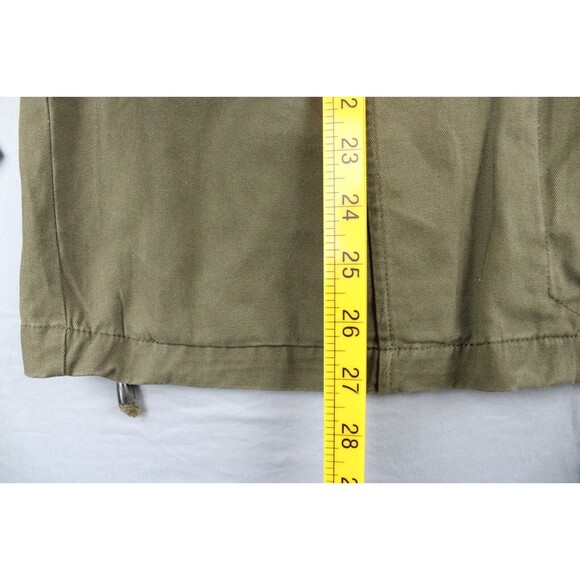 Ashley by 26 International Utility Jacket Drawstring Zipper Snap Green Large - Picture 5 of 16